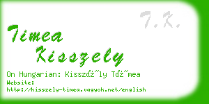 timea kisszely business card